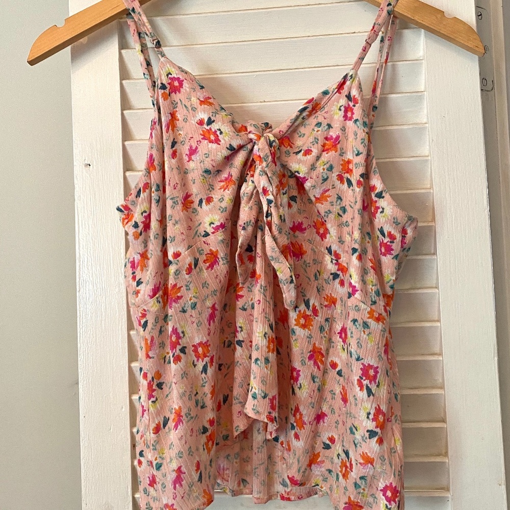 Pink Floral Crop Top